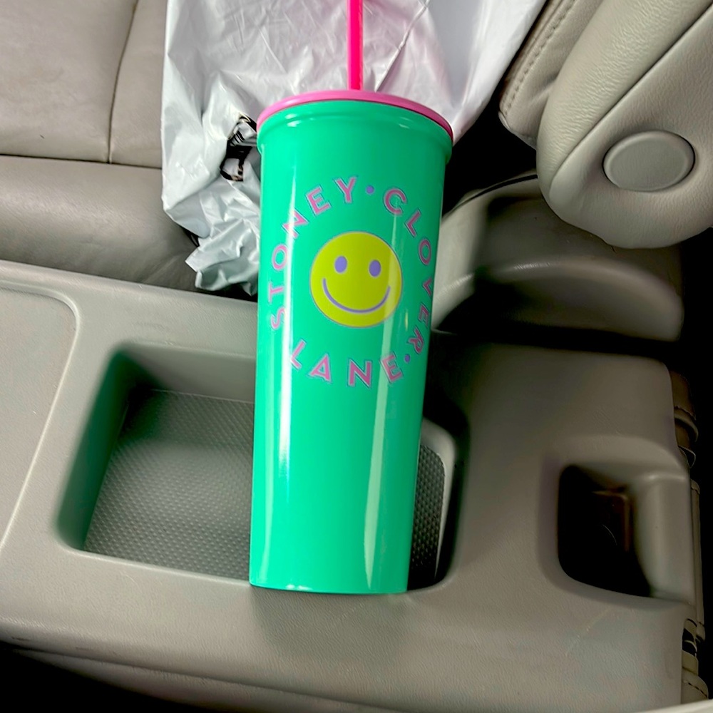 Stoney Clover lame x Target Tumbler with sealed straw smiley face